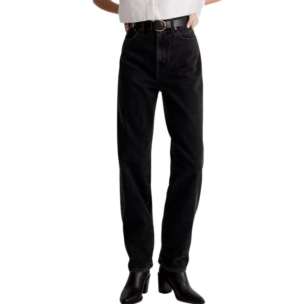 NWT Madewell Baggy Straight Jeans in Raybard Wash Black W30